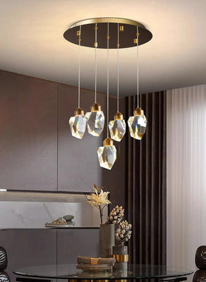 Shade Crystal Stone Chandelier Modern Chandelier