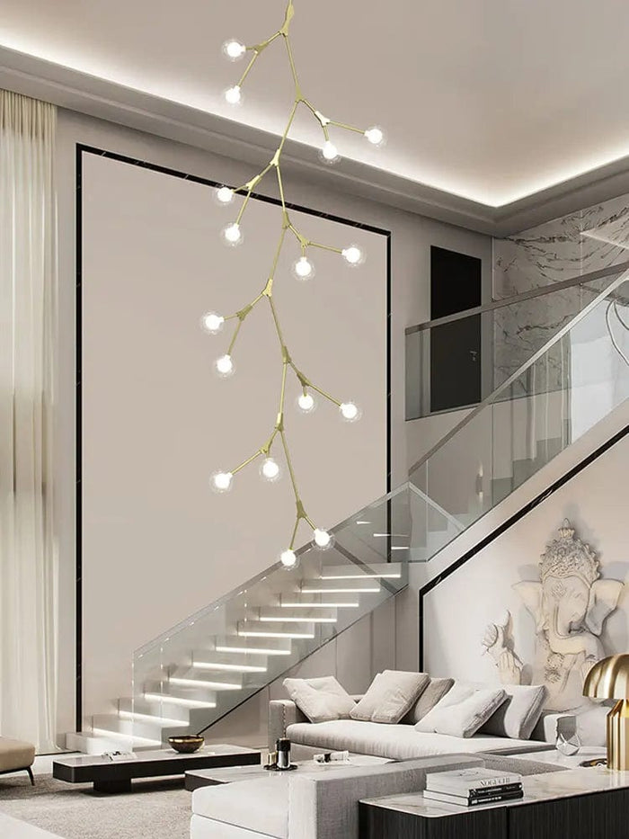Shaw Branch Staircase Chandelier organic branched form for staircases