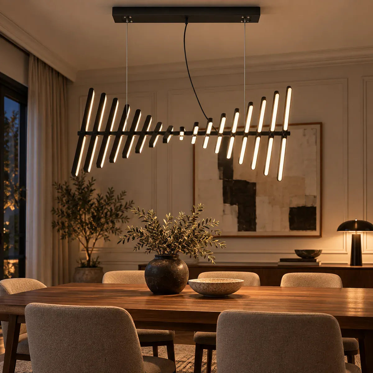 Skye Linear Contemporary Chandelier Modern Chandelier