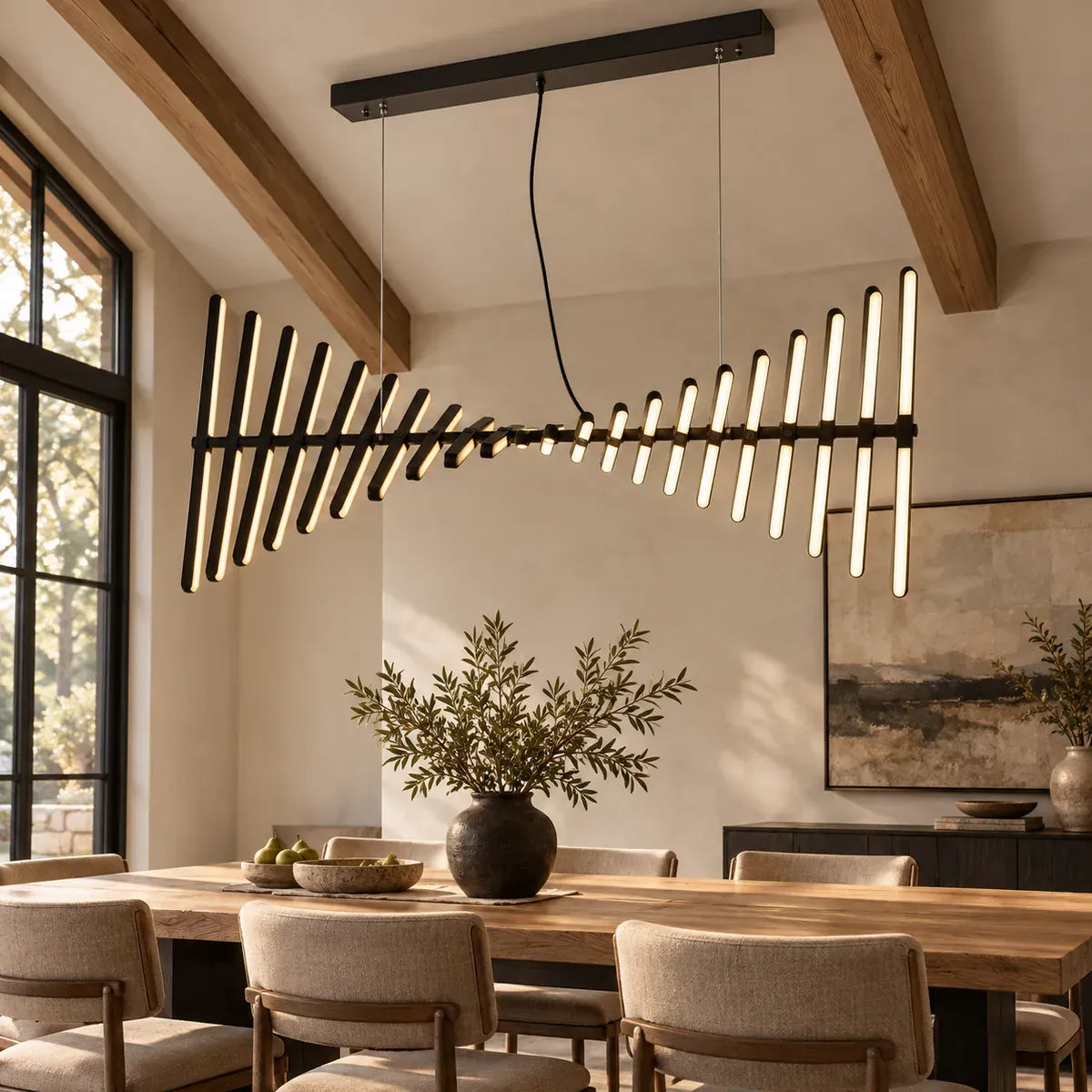Skye Linear Contemporary Chandelier Modern Chandelier