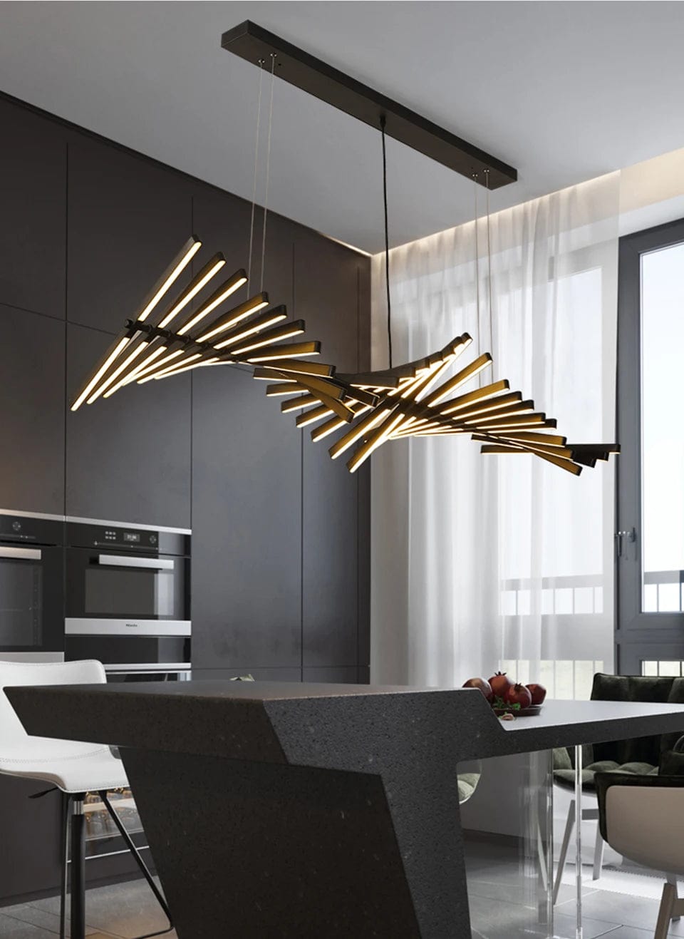 Skye Linear Contemporary Chandelier Modern Chandelier