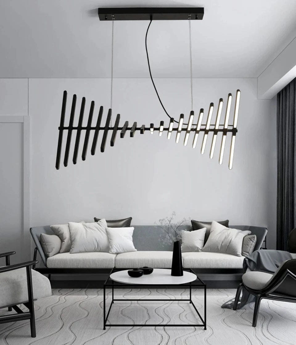 Skye Linear Contemporary Chandelier Black / 10 Modern Chandelier