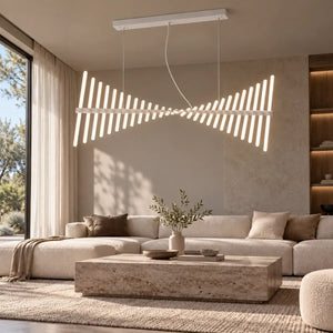 Skye Linear Contemporary Chandelier White / L18.9" (48 cm) Modern Chandelier