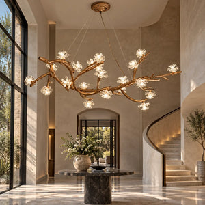 Solis Rustic Flower Branch Chandelier Modern Chandelier