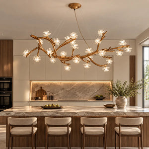 Solis Rustic Flower Branch Chandelier Modern Chandelier