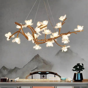 Solis Rustic Flower Branch Chandelier Modern Chandelier