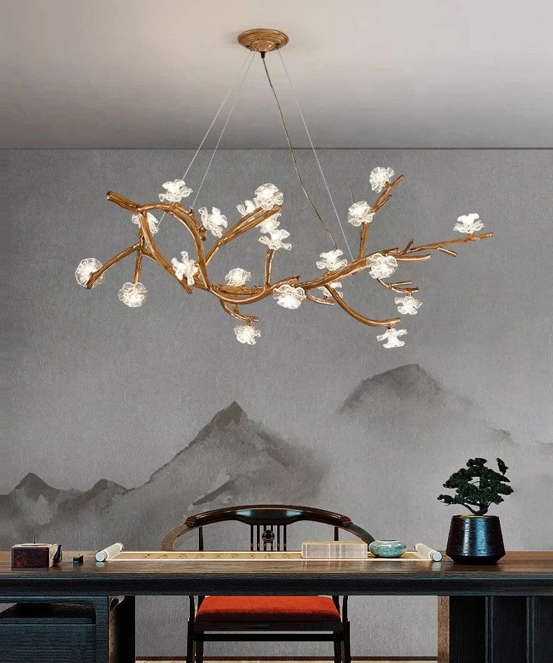 Solis Rustic Flower Branch Chandelier Modern Chandelier