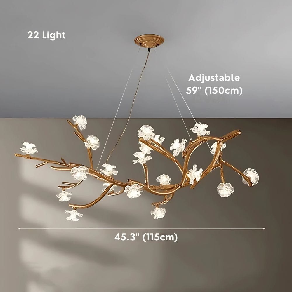 Solis Rustic Flower Branch Chandelier Modern Chandelier