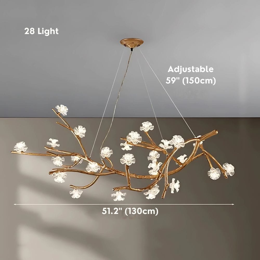 Solis Rustic Flower Branch Chandelier Modern Chandelier