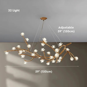 Solis Rustic Flower Branch Chandelier Modern Chandelier