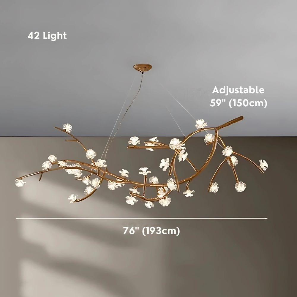 Solis Rustic Flower Branch Chandelier Modern Chandelier