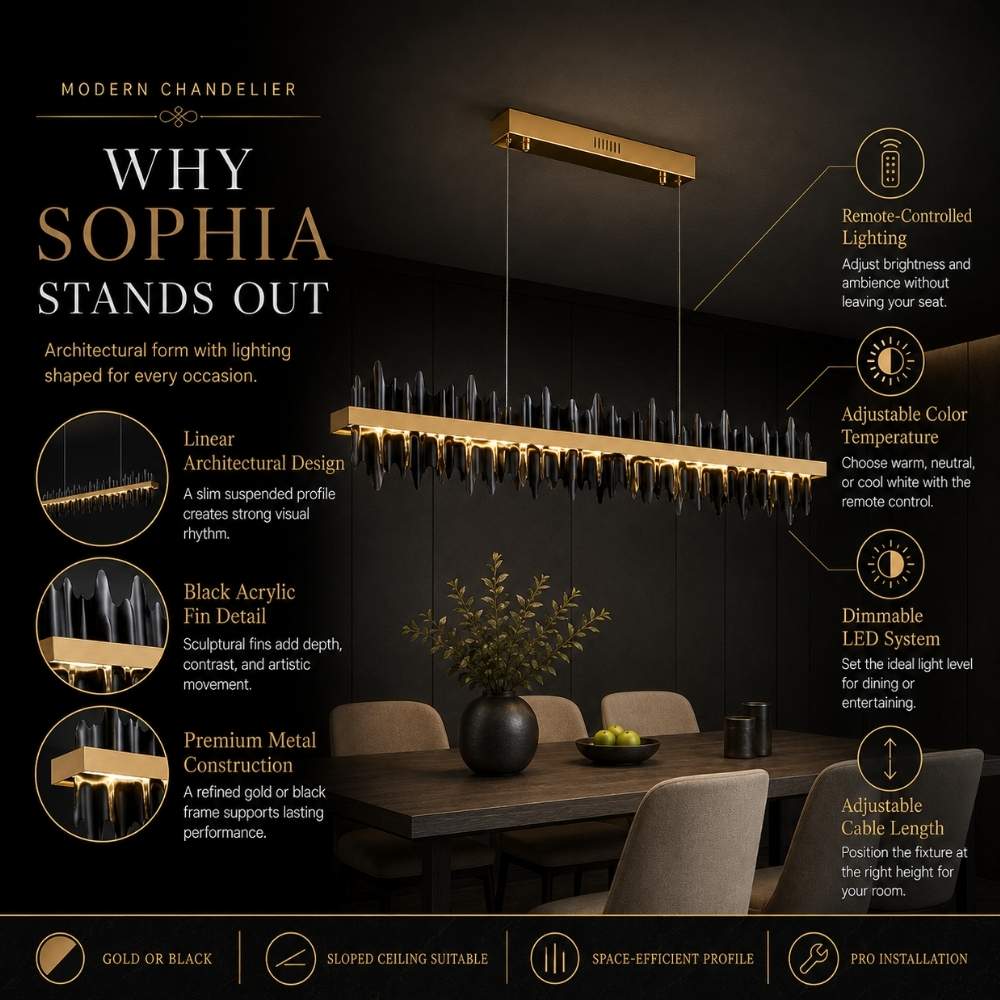 Sophia Minimalist Dining Room Chandelier Modern Chandelier