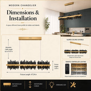 Sophia Minimalist Dining Room Chandelier Modern Chandelier