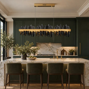 Sophia Minimalist Dining Room Chandelier Gold / Warm White 3000K Modern Chandelier