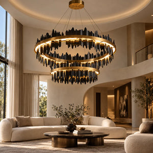 Sophia Modern Round Chandelier 31.50" (80 cm) + 23.62" (60 cm) / Warm White 3000K Modern Chandelier