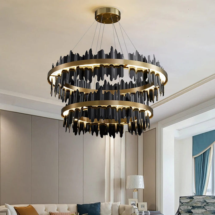 Sophia Modern Round Chandelier sculptural design for contemporary living rooms
