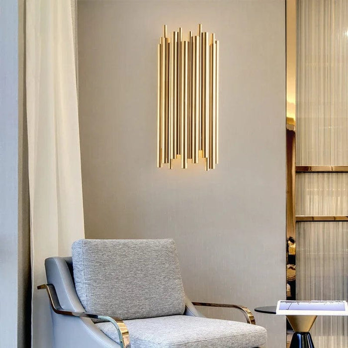 Soren Modern Interior Wall Light gold sun-ray accent compact bedroom