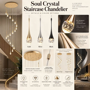 Soul Crystal Staircase Chandelier Modern Chandelier