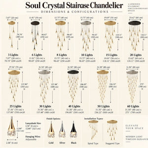 Soul Crystal Staircase Chandelier Modern Chandelier