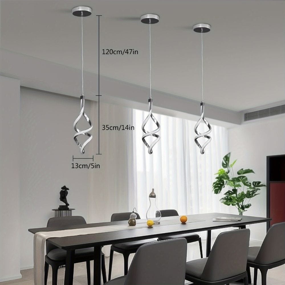 Spiral Kitchen Pendant Light Fixture Modern Chandelier