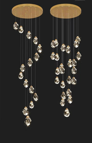 Stone Crystal Staircase Chandelier Modern Chandelier