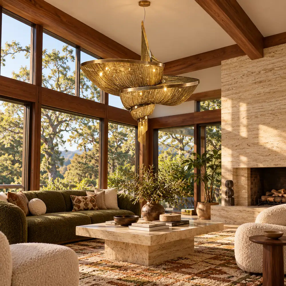 Storm Modern Long Chain Chandelier Modern Chandelier