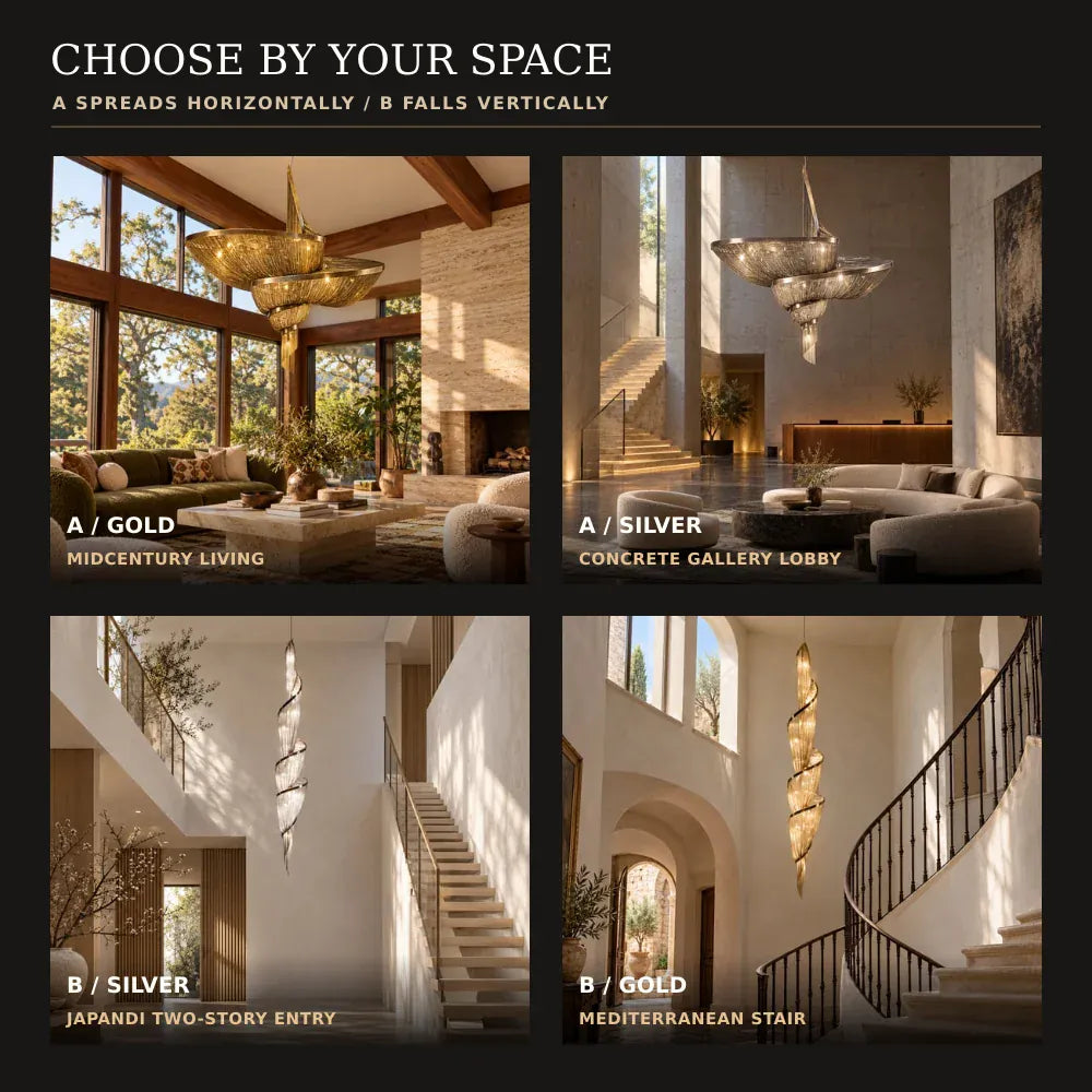 Storm Modern Long Chain Chandelier Modern Chandelier