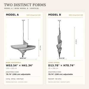 Storm Modern Long Chain Chandelier Modern Chandelier