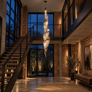 Storm Modern Long Chain Chandelier B / Gold / Warm White 3000K Modern Chandelier