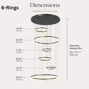 Sue Modern Ring Staircase Chandelier Modern Chandelier