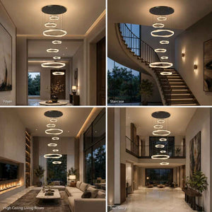 Sue Modern Ring Staircase Chandelier Modern Chandelier