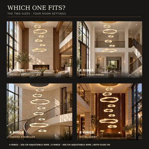 Sue Modern Ring Staircase Chandelier Modern Chandelier