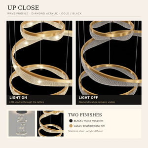 Sue Modern Ring Staircase Chandelier Modern Chandelier