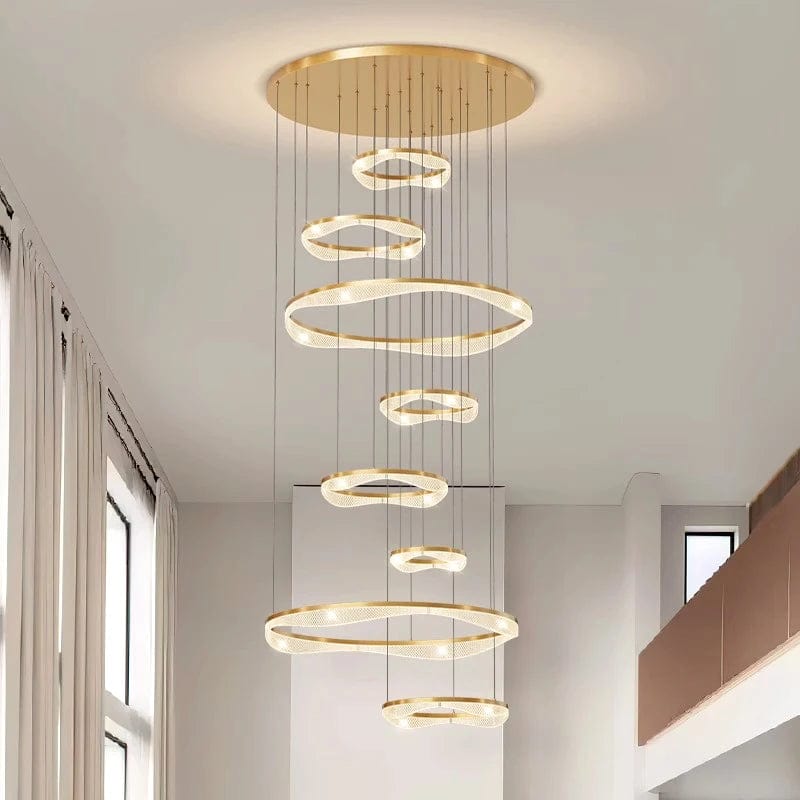 Sue Modern Ring Staircase Chandelier Modern Chandelier