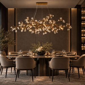 Sylvara Brass Crystal Branch Chandelier Modern Chandelier