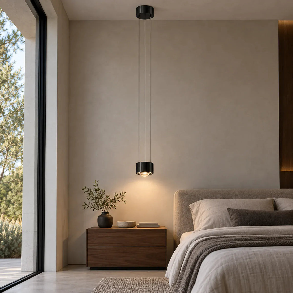 Sylvie Modern Pendant Light Black / Warm White 3000K / 59.06" (150cm) Modern Chandelier
