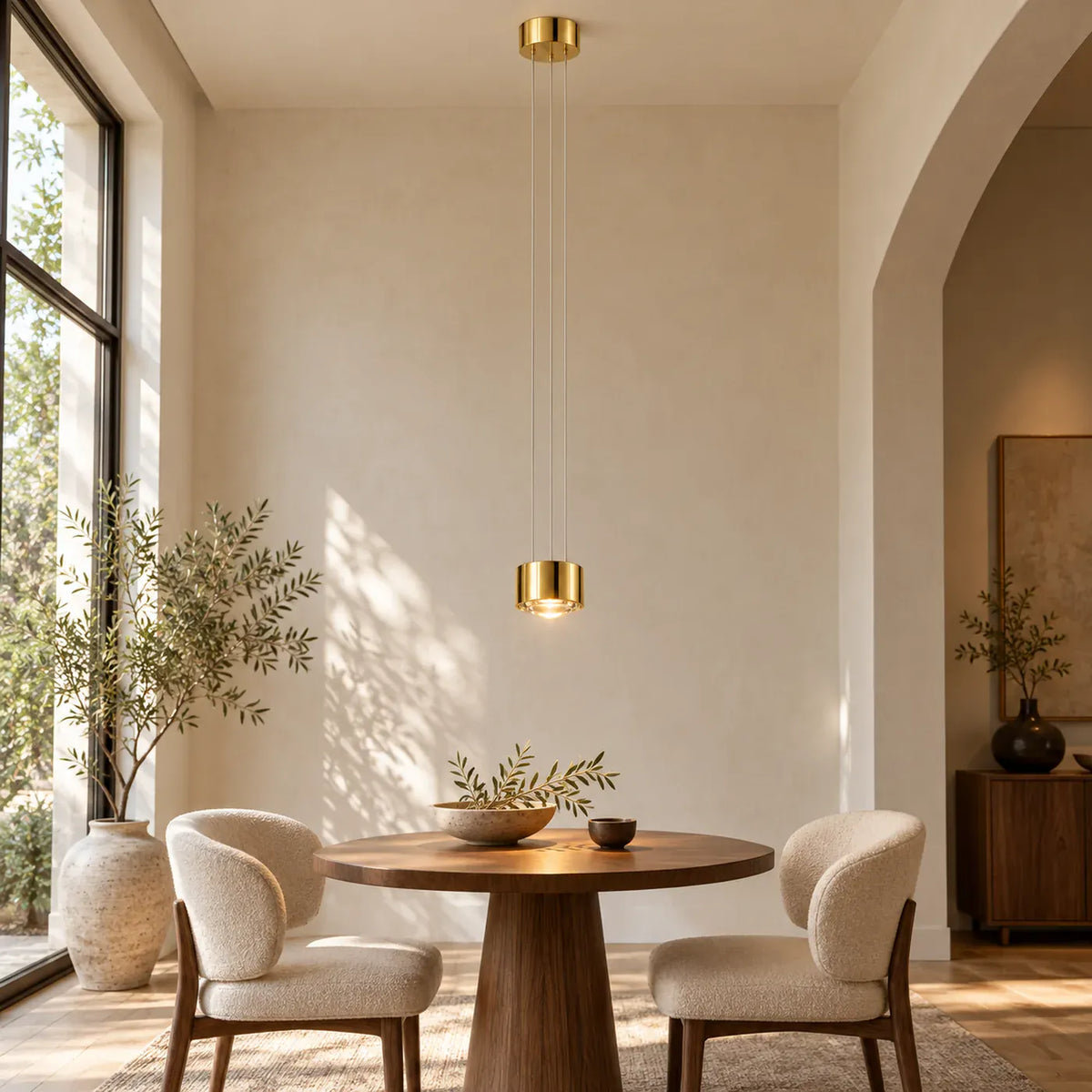 Sylvie Modern Pendant Light Gold / Warm White 3000K / 59.06" (150cm) Modern Chandelier