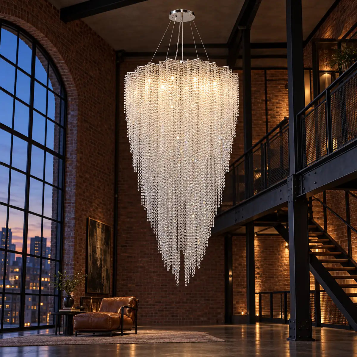 Talis Crystal Cascade Chandelier Modern Chandelier