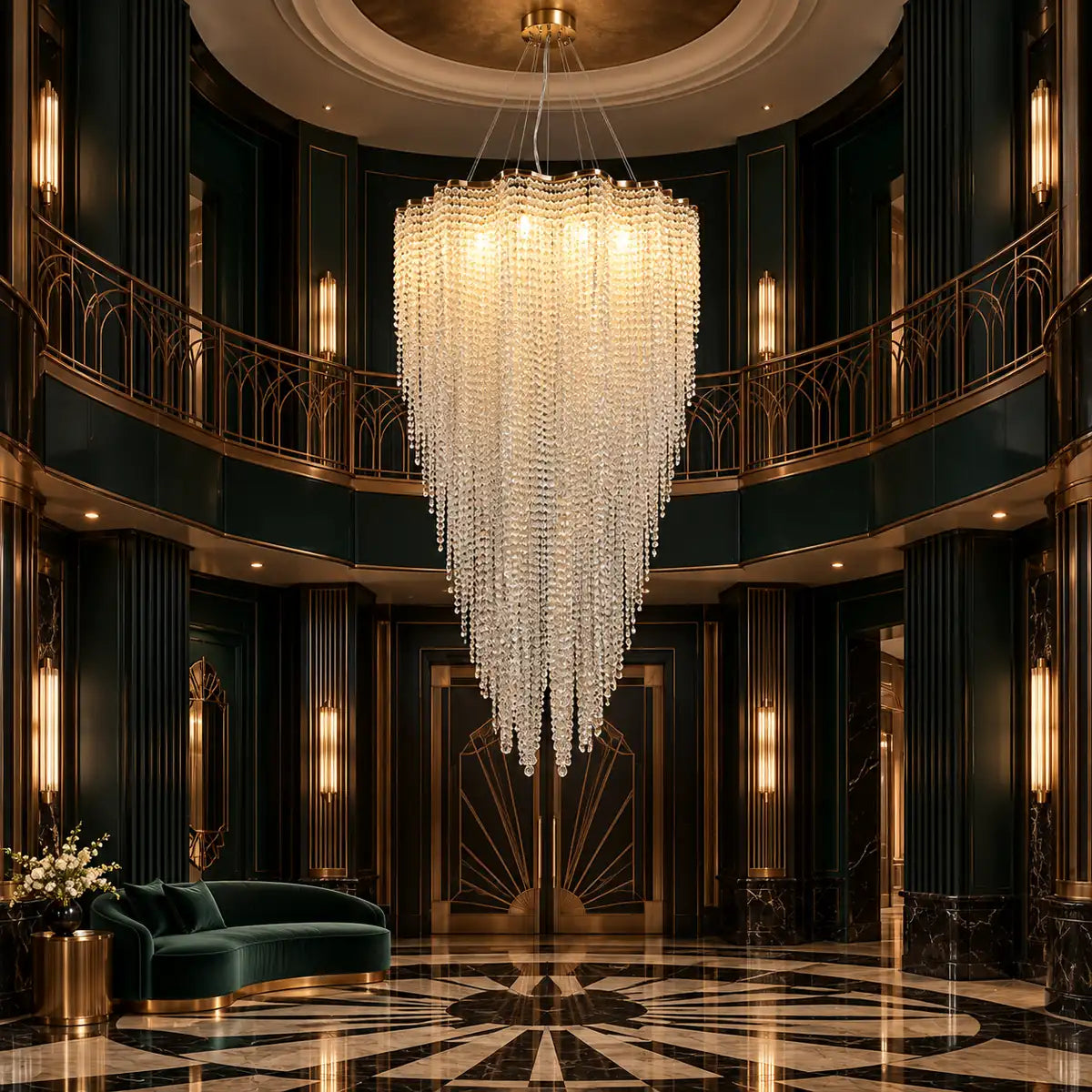Talis Crystal Cascade Chandelier Modern Chandelier