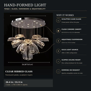 Tanju Modern Art Glass Chandelier Modern Chandelier
