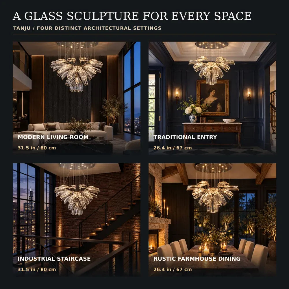 Tanju Modern Art Glass Chandelier Modern Chandelier