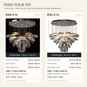 Tanju Modern Art Glass Chandelier Modern Chandelier