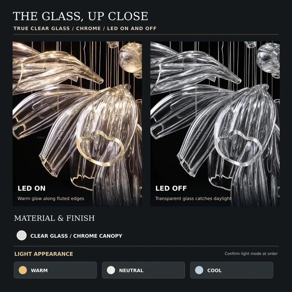 Tanju Modern Art Glass Chandelier Modern Chandelier