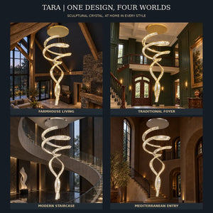 Tara Crystal Staircase Chandelier Modern Chandelier