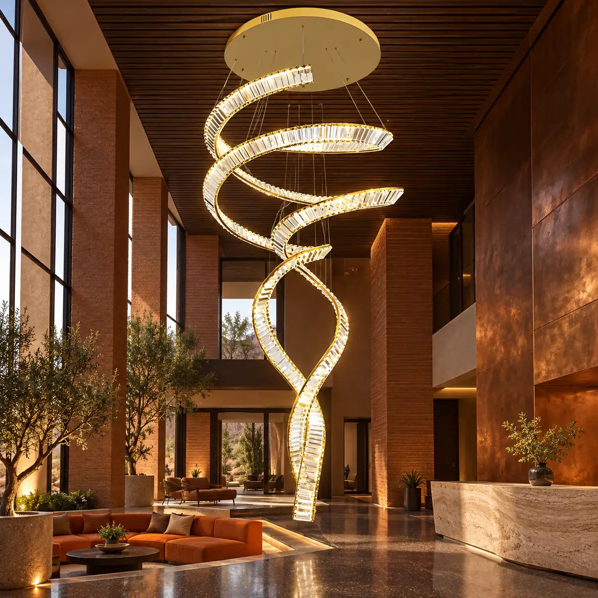 Tara Crystal Staircase Chandelier Modern Chandelier