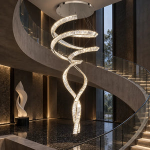 Tara Crystal Staircase Chandelier Modern Chandelier
