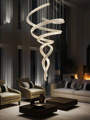 Tara Crystal Staircase Chandelier Modern Chandelier