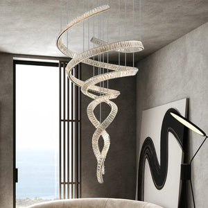 Tara Crystal Staircase Chandelier Modern Chandelier