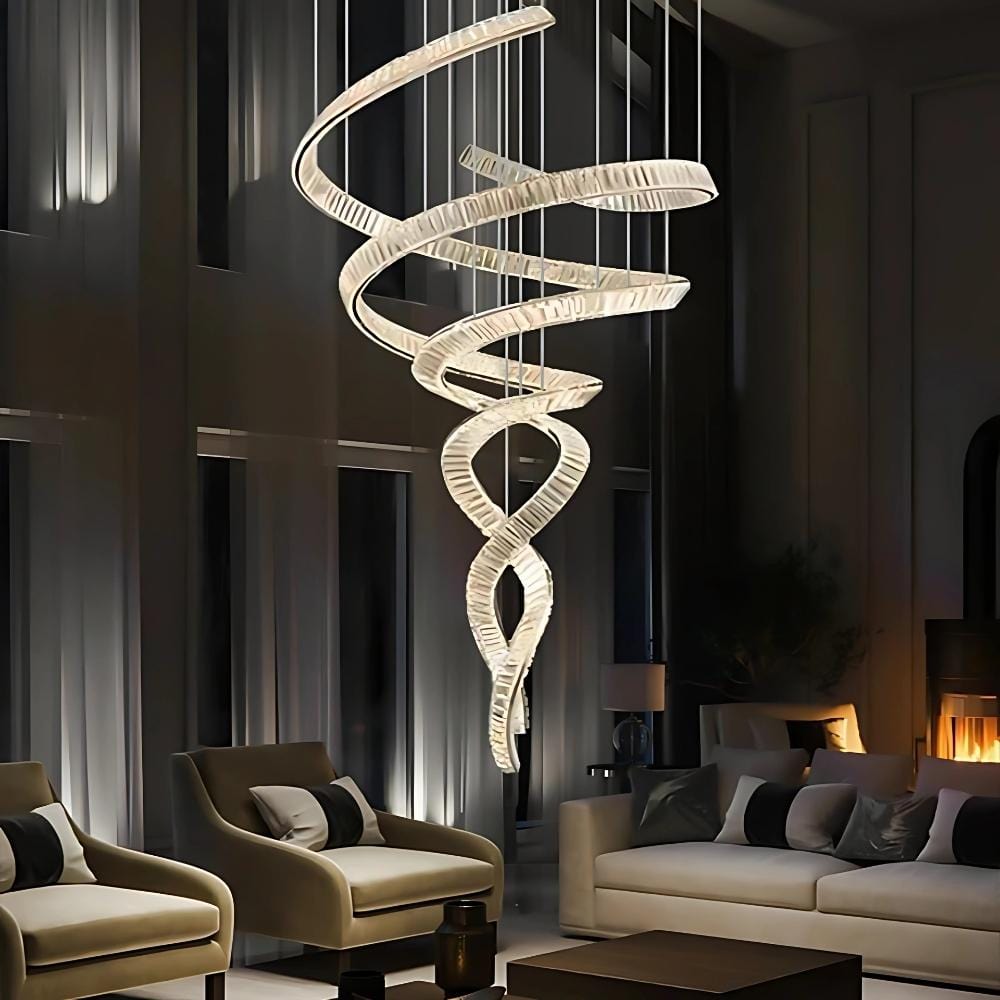 Tara Crystal Staircase Chandelier Modern Chandelier