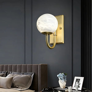 Teal Modern Marble Wall Sconce Warm White 3000K Modern Chandelier